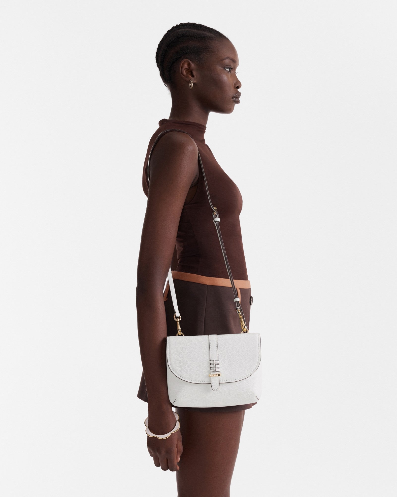Deco Crossbody Bag - White