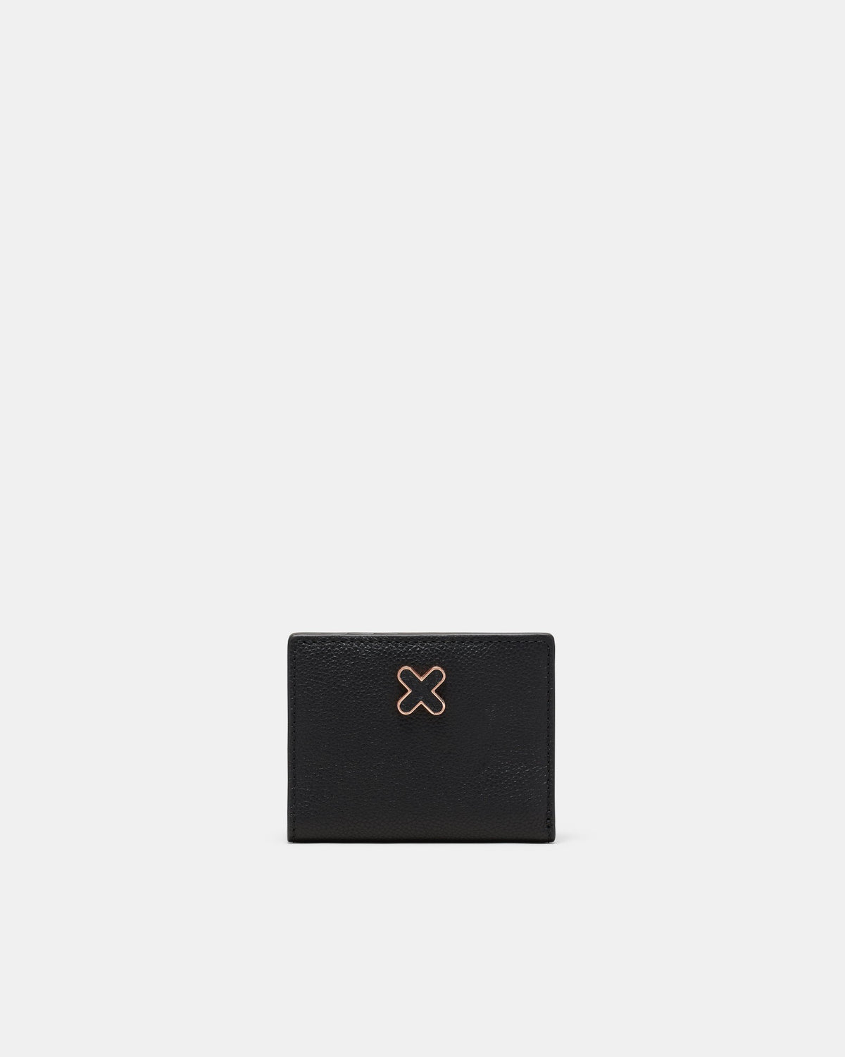 Hendrix Card Wallet - Black Rose Gold