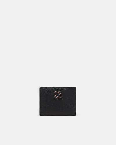 Hendrix Card Wallet - Black Rose Gold