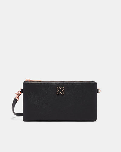 Hendrix Pouch Crossbody Bag - Black Rose Gold