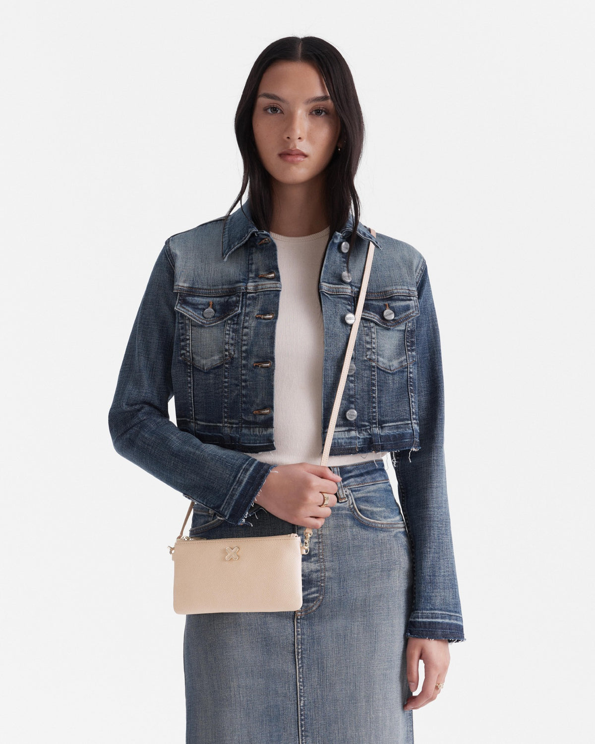 Hendrix Pouch Crossbody Bag - Almond