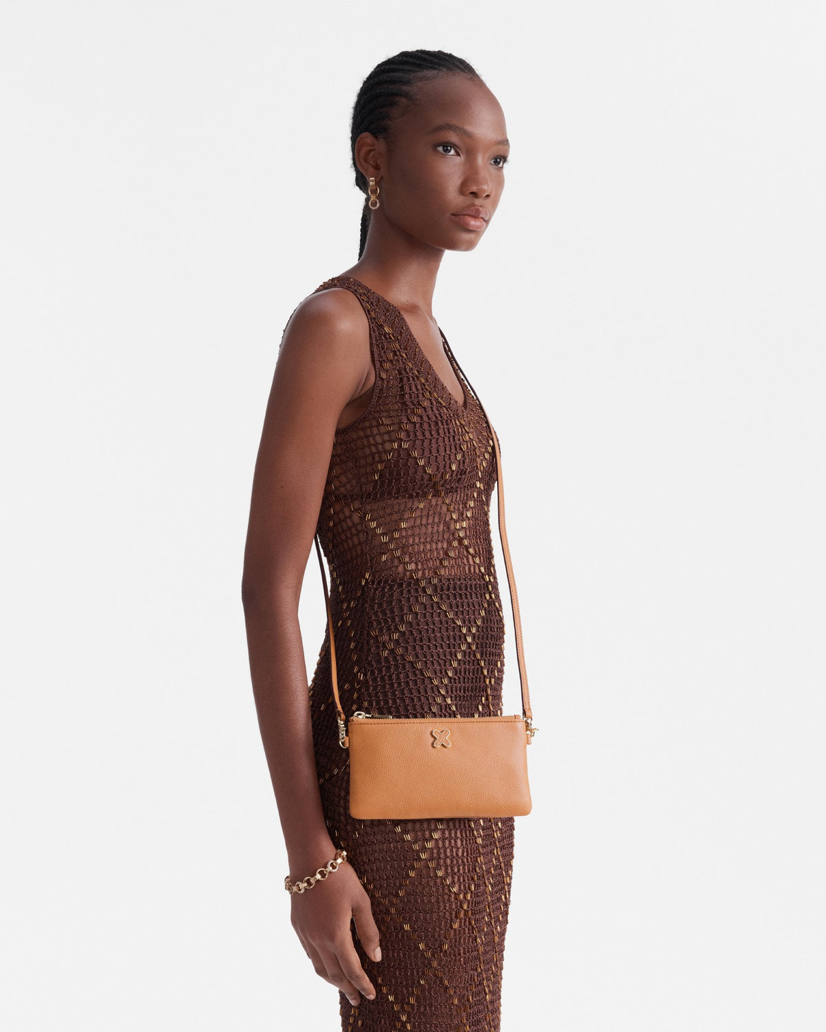 Hendrix Pouch Crossbody Bag - Caramel