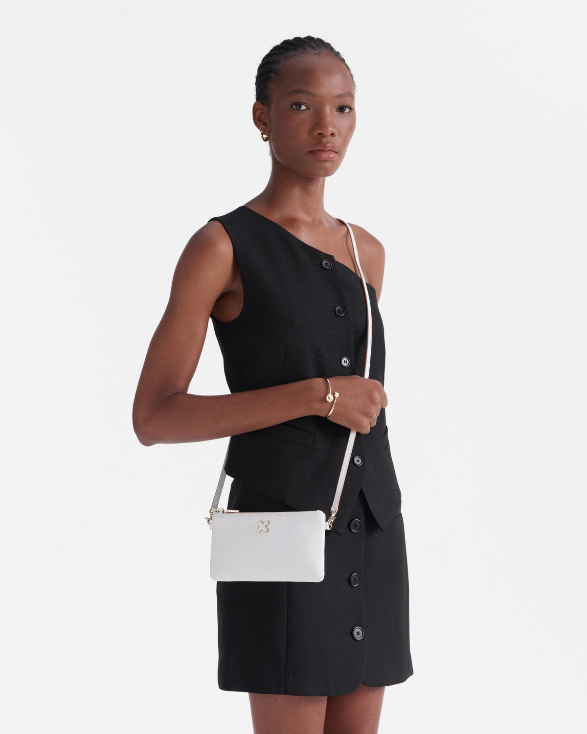 Hendrix Pouch Crossbody Bag - White