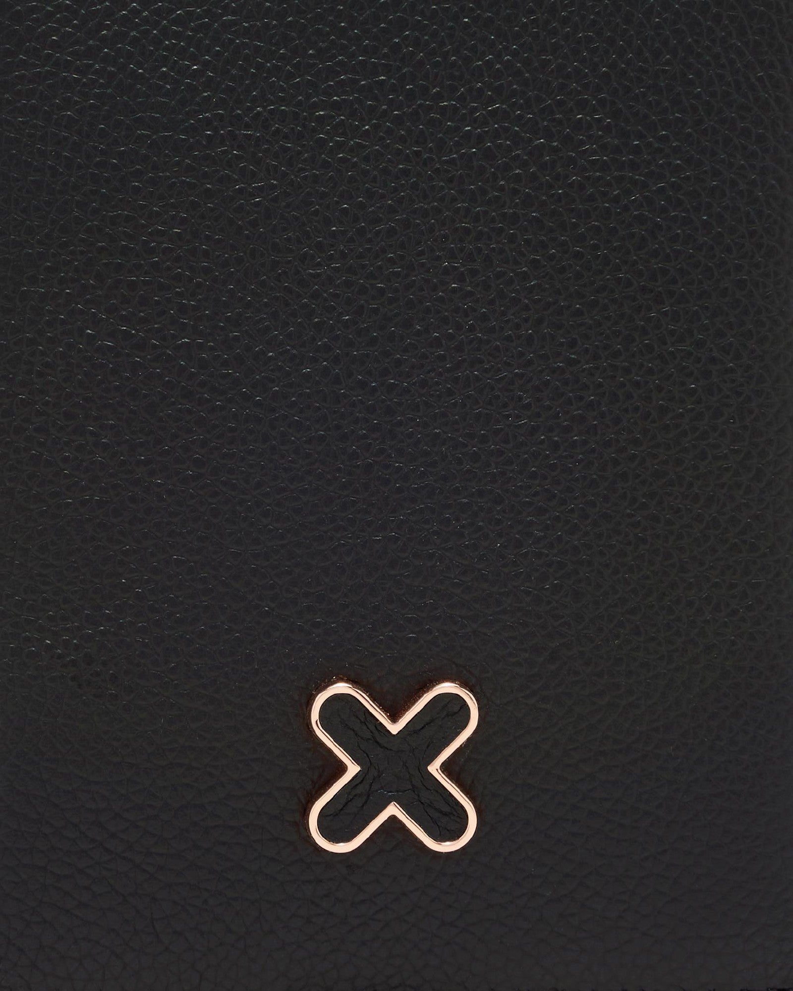 Hendrix Passport Holder - Black Rose Gold