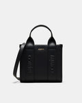 Stevie Leather Mini Tote Bag - Black Light Gold