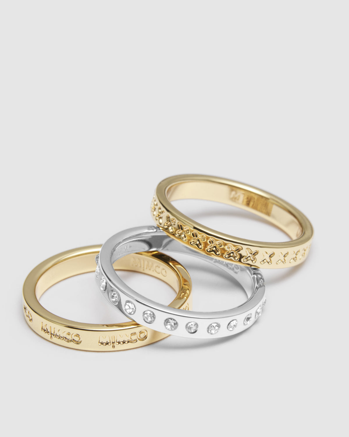 Halo Ring Stack - Gold Silver