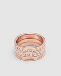 Halo Ring Stack - Rose Gold