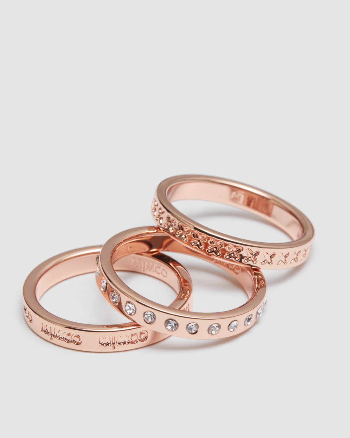 Halo Ring Stack - Rose Gold