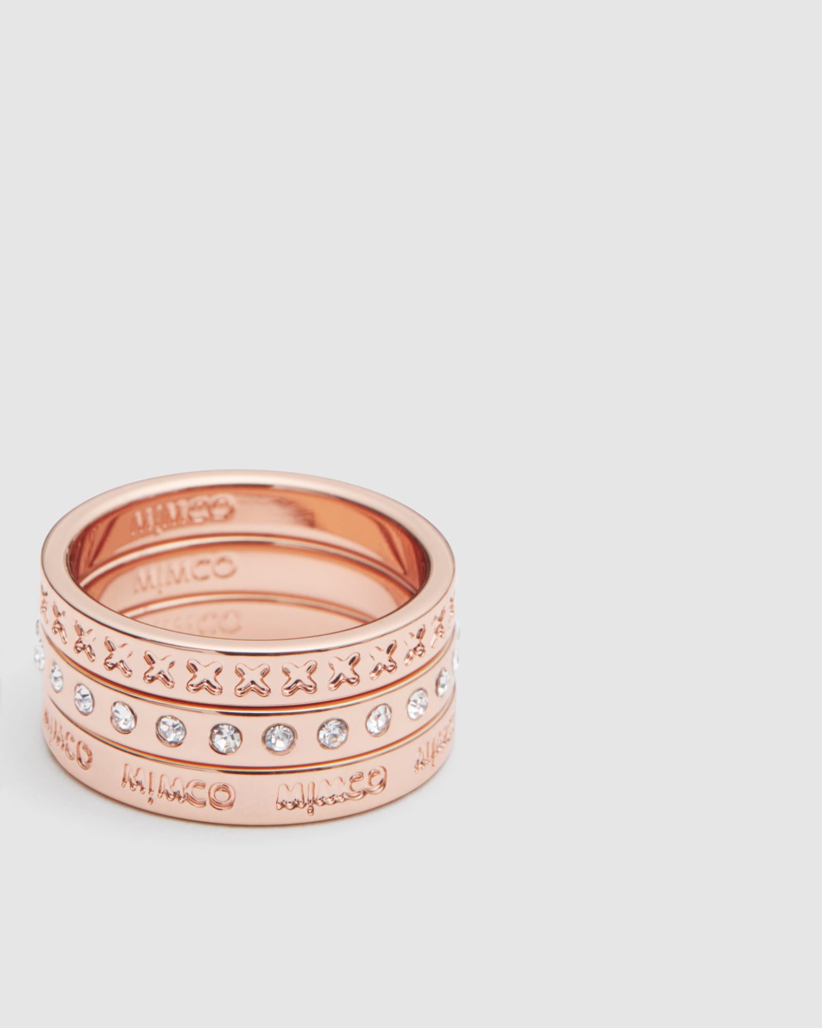 Halo Ring Stack - Rose Gold