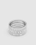 Halo Ring Stack - Silver