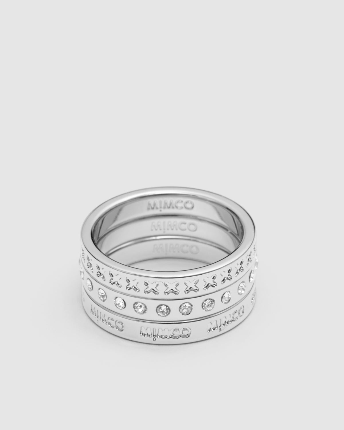 Halo Ring Stack - Silver