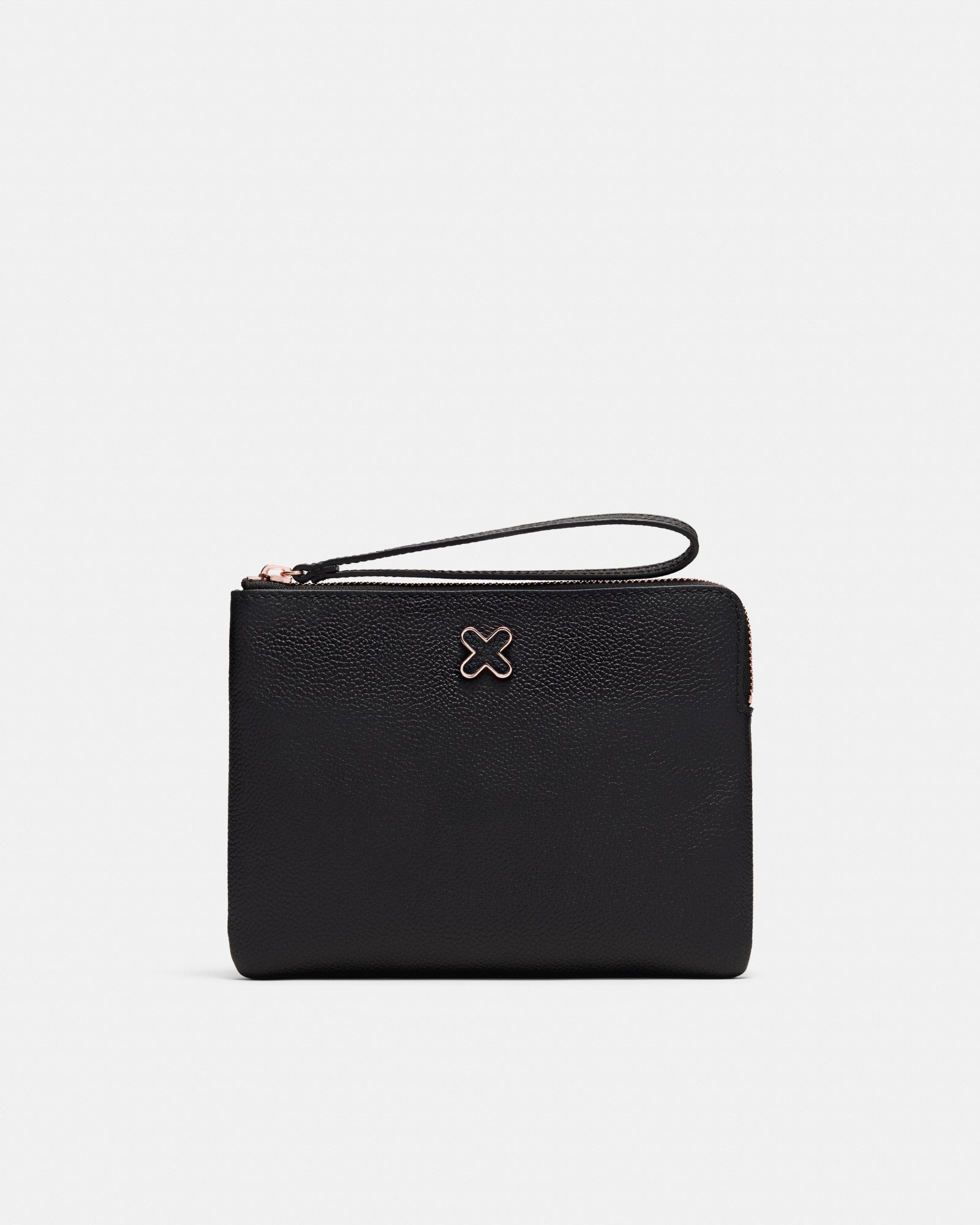 Hendrix Medium Pouch - Black Rose Gold