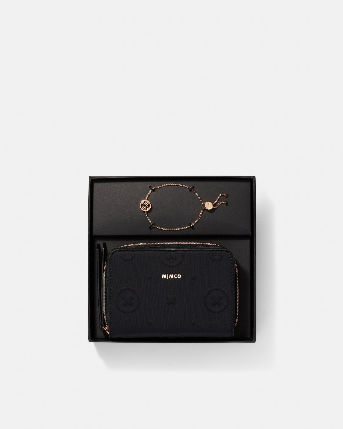 Flashback Wallet and Bracelet Gift Set - Black Rose Gold