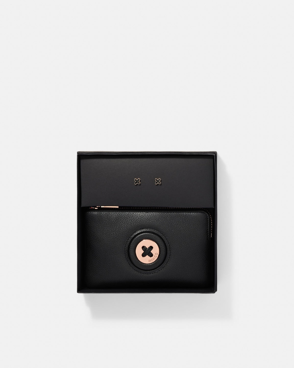 Mim-Mazing Pouch and Earrings Gift Set - Black Rose Gold
