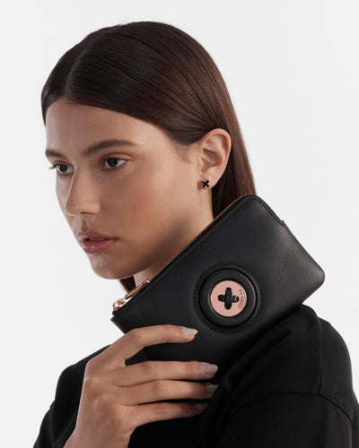 Mim-Mazing Pouch and Earrings Gift Set - Black Rose Gold