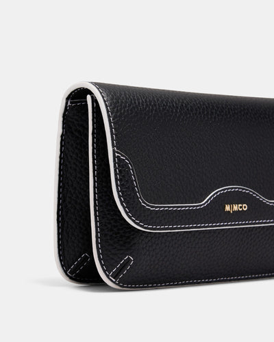 Jett Flapover Crossbody Bag - Black Light Gold