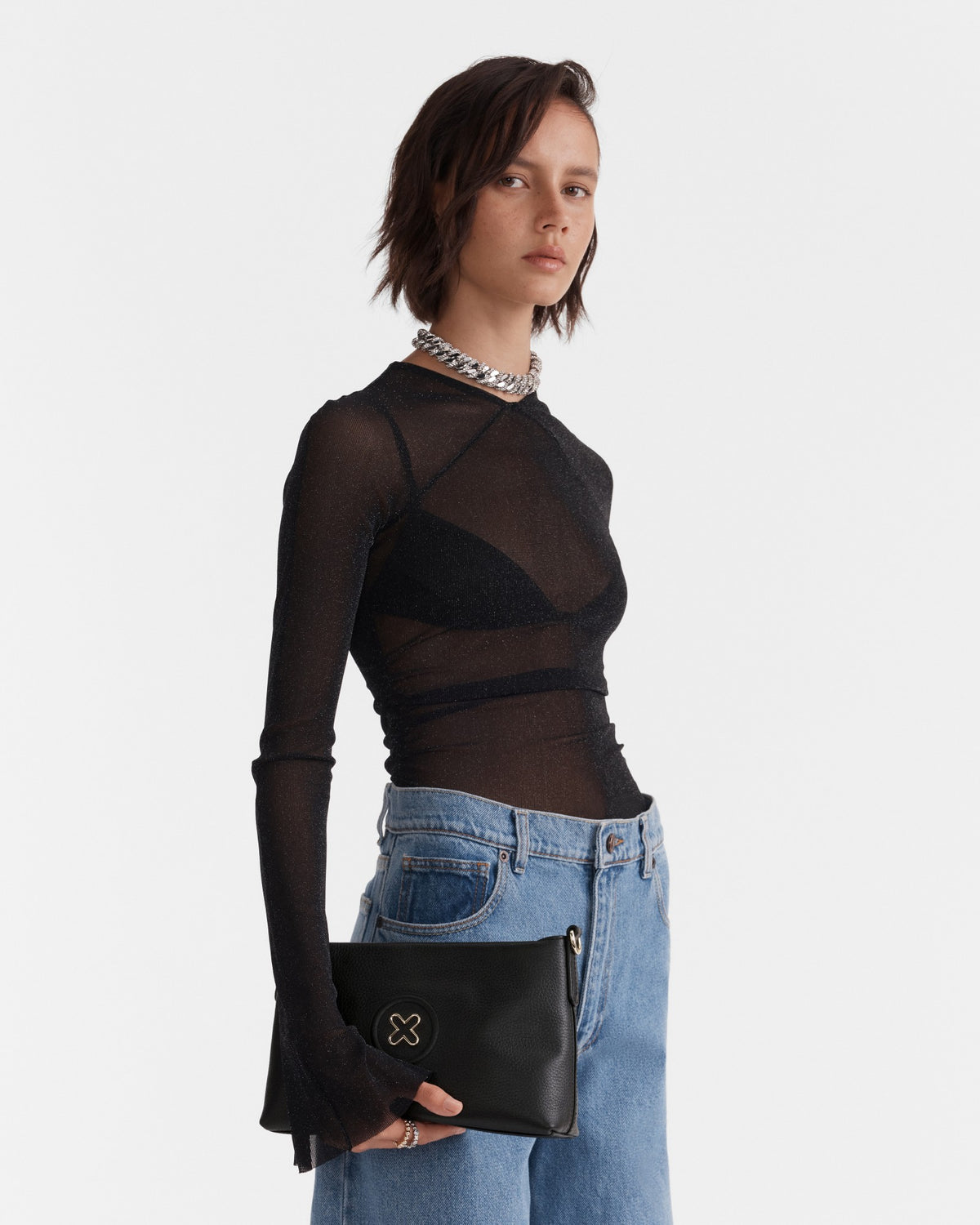 Bay Crossbody Bag - Black Light Gold
