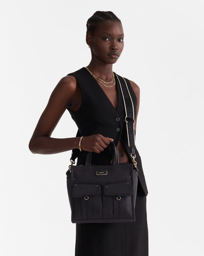 Utility Tote Bag - Black Light Gold