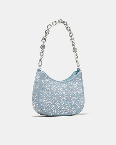 Mim-Gram Sparkle Shoulder Bag - Denim