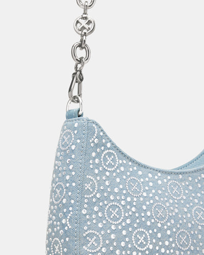 Mim-Gram Sparkle Shoulder Bag - Denim