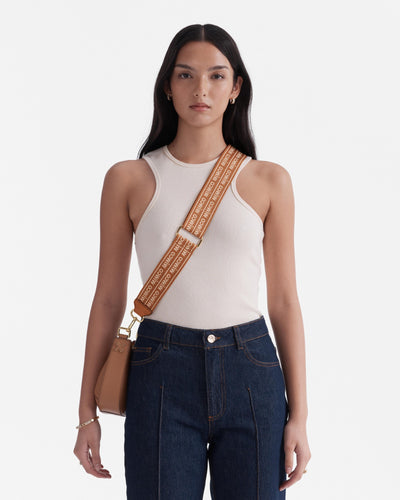 Mim Duo Webbing Bag Strap - Caramel