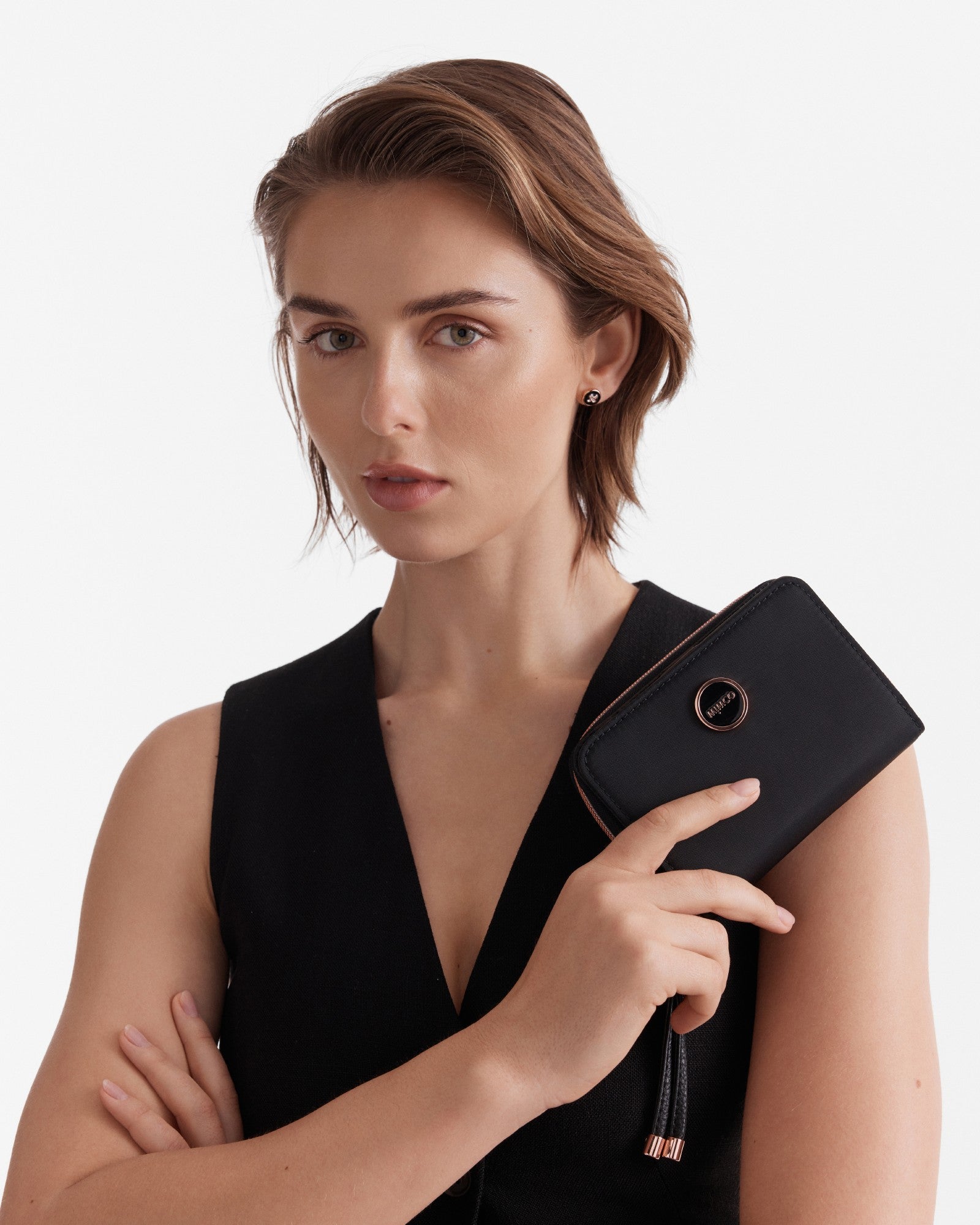 Nextalgia Medium Wallet Gift Set - Black Rose Gold