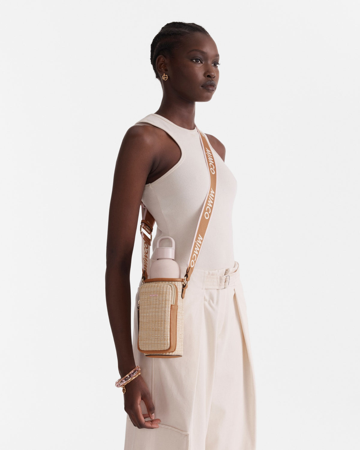Stevie Drink Crossbody Bag - Natural Caramel
