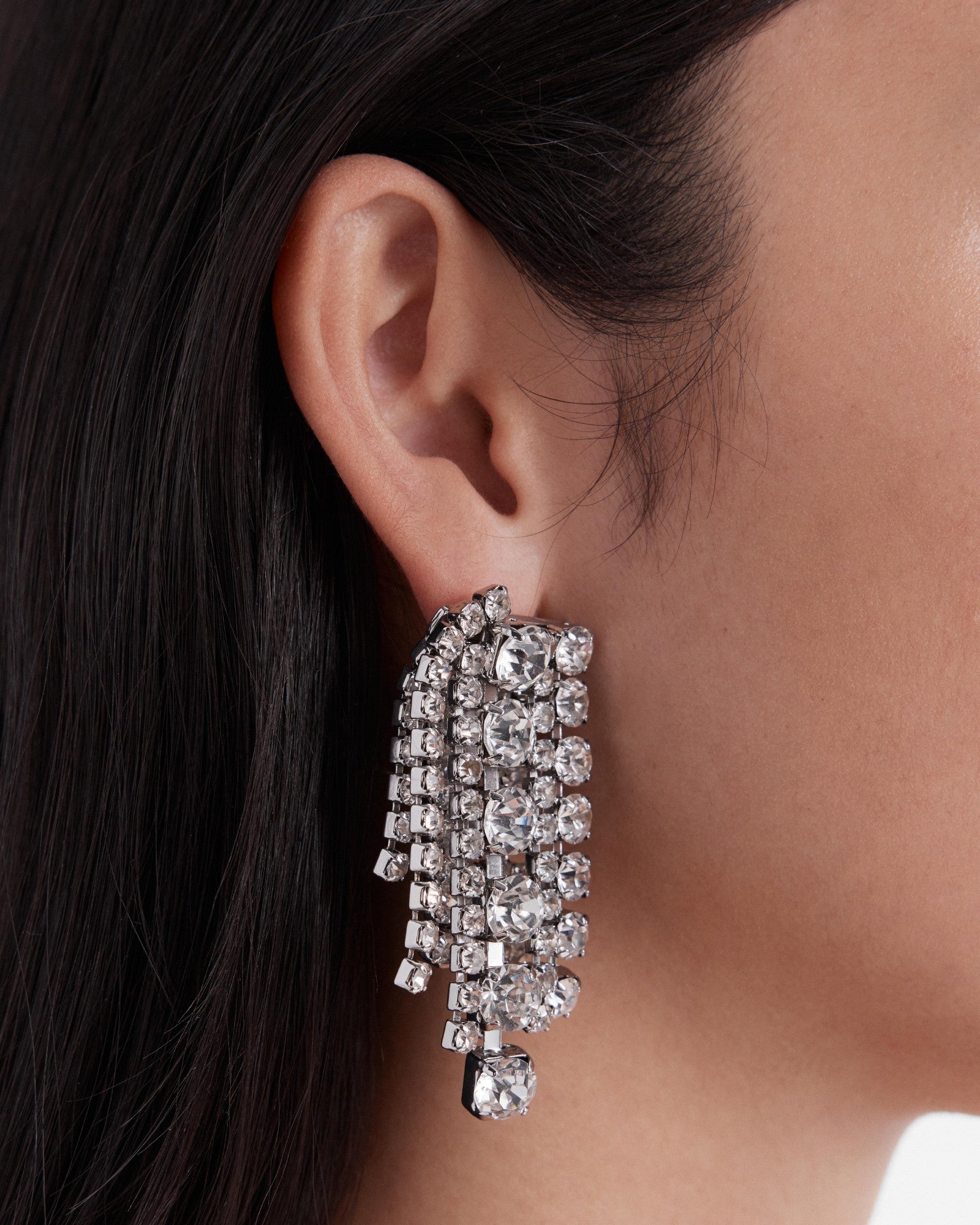 Glistening Earrings - Clear