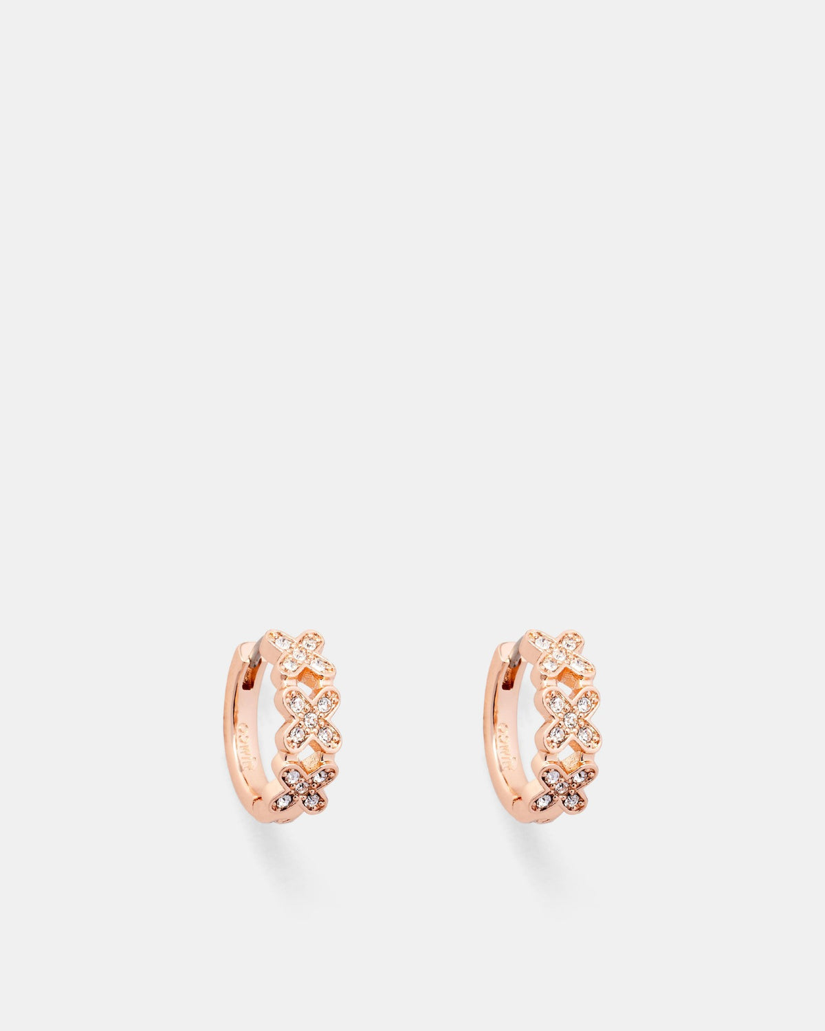 Daydream Huggie Hoop Earrings - Rose Gold