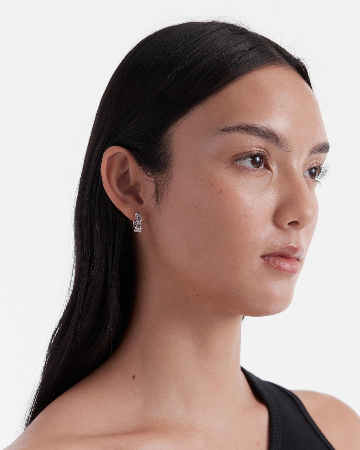 Daydream Huggie Hoop Earrings - Silver