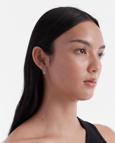 Daydream Huggie Hoop Earrings - Silver