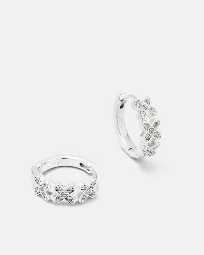 Daydream Huggie Hoop Earrings - Silver
