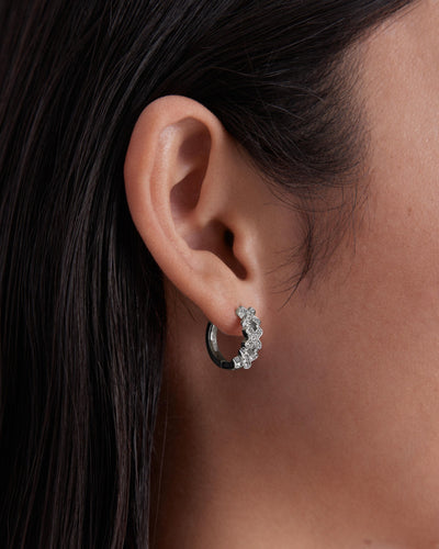 Daydream Huggie Hoop Earrings - Silver