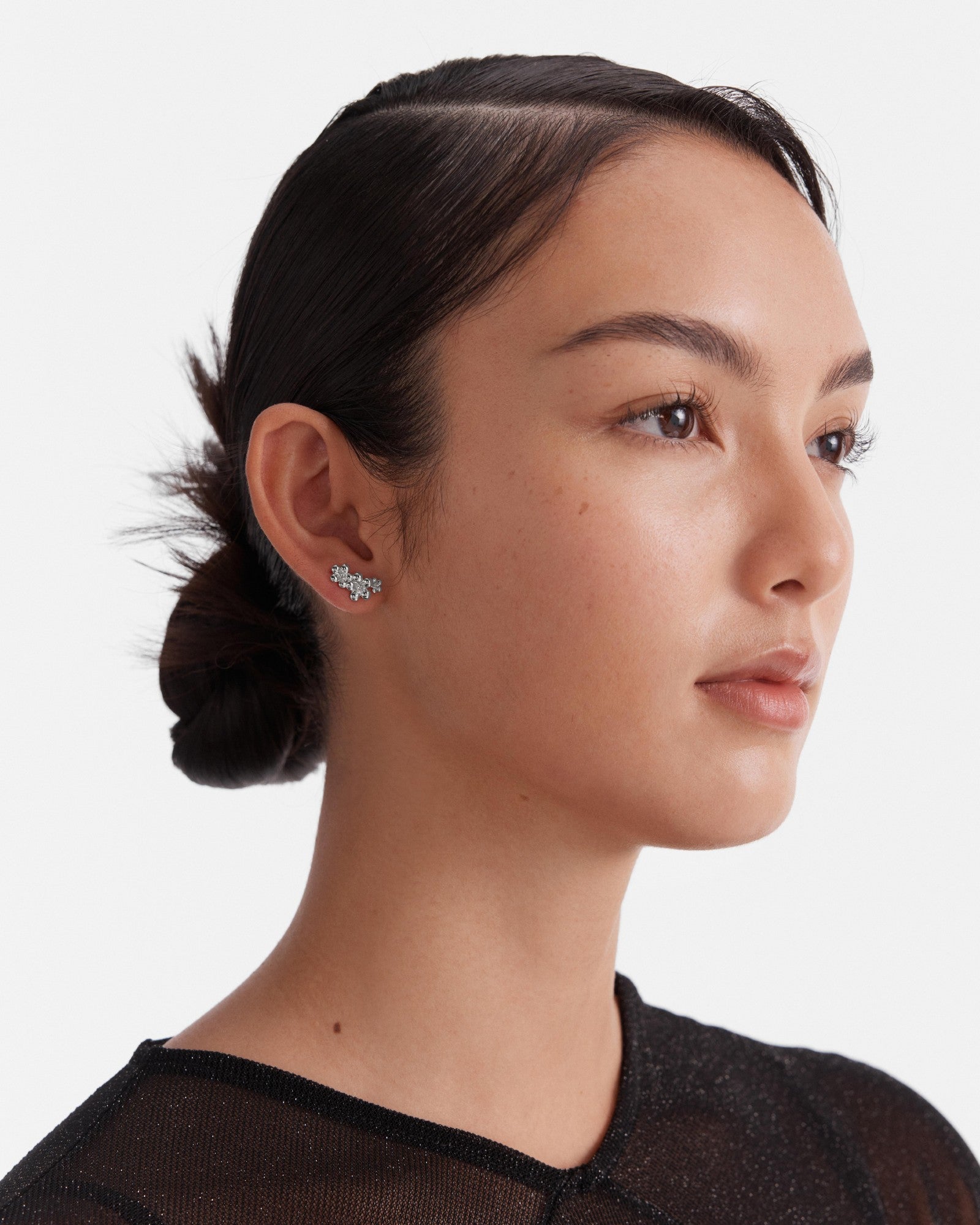 Fleur Stud Earrings - Silver