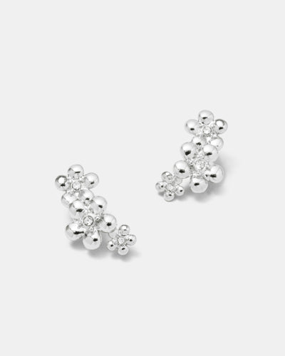 Fleur Stud Earrings - Silver