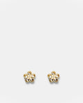Fleur Crystal Stud Earrings - Gold