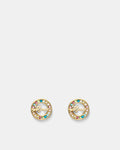 Miami Pave Stud Earrings - Multicolour