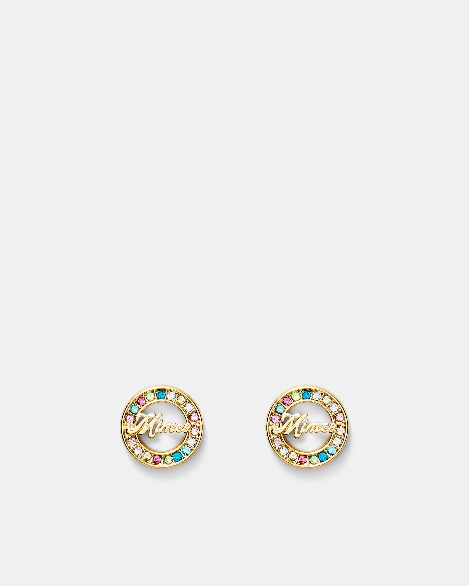Miami Pave Stud Earrings - Multicolour