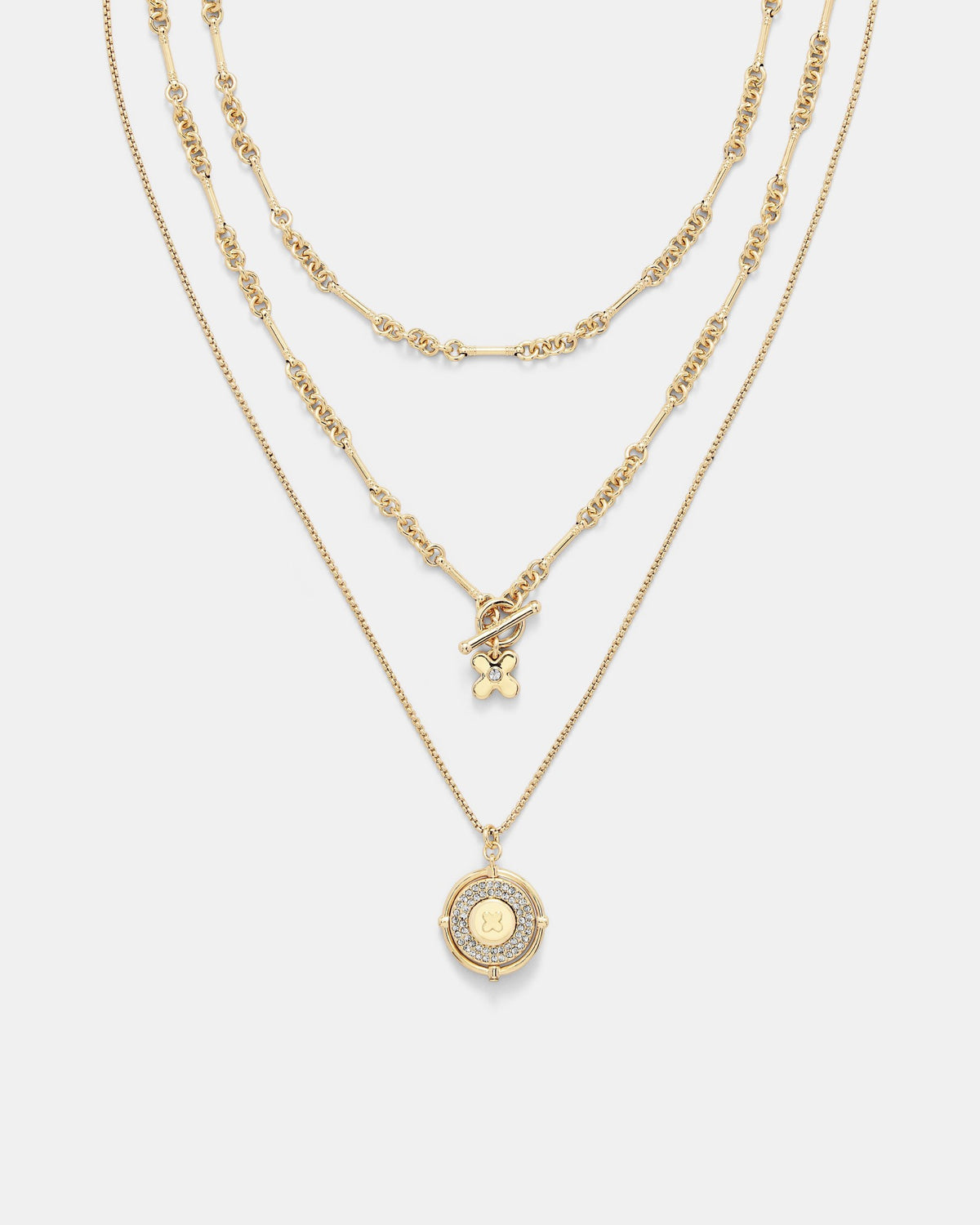 Reminiscent Duo Necklace - Gold