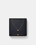 Flare Necklace And Wrist Gift Set - Rose Gold
