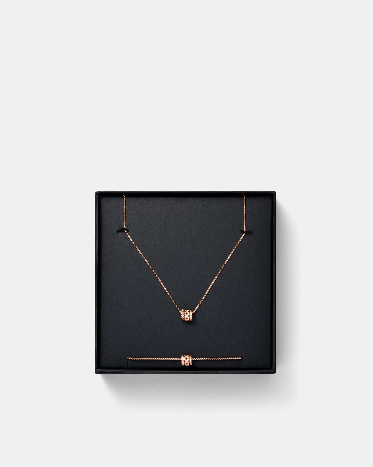 Flare Necklace And Wrist Gift Set - Rose Gold