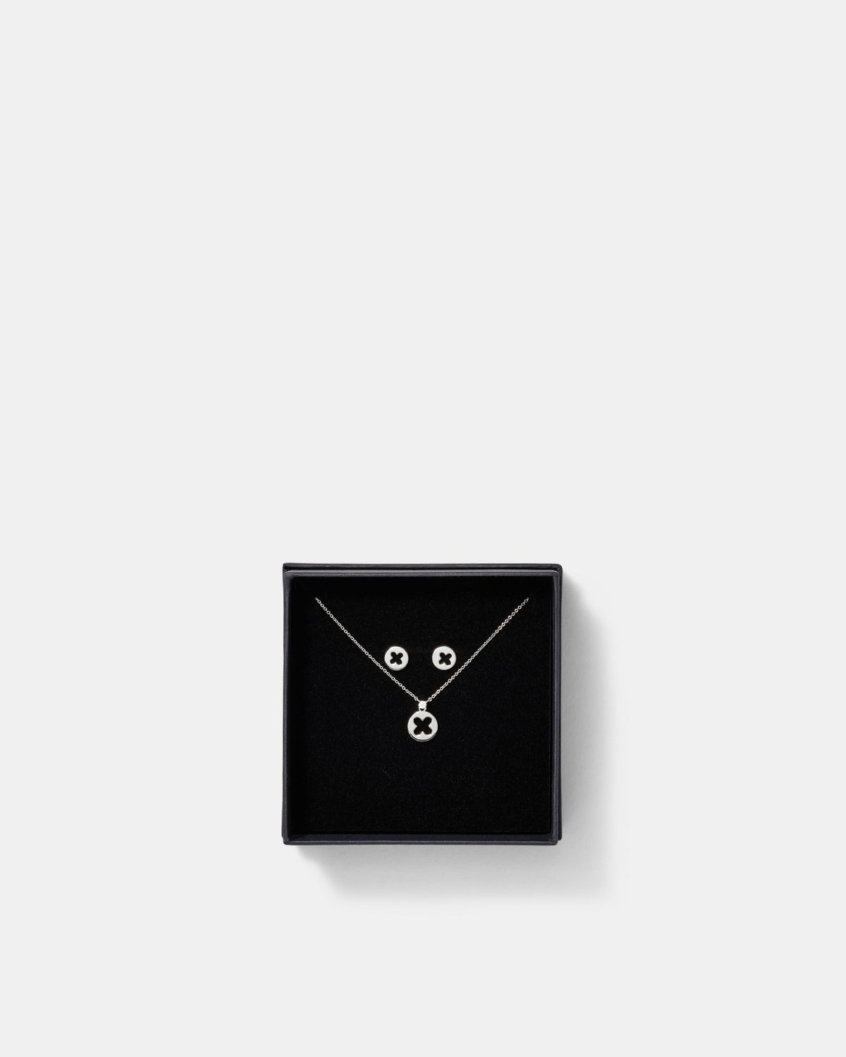 Allure Necklace And Earrings Gift Box - Silver