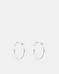 Timely Hoop Earrings - Silver