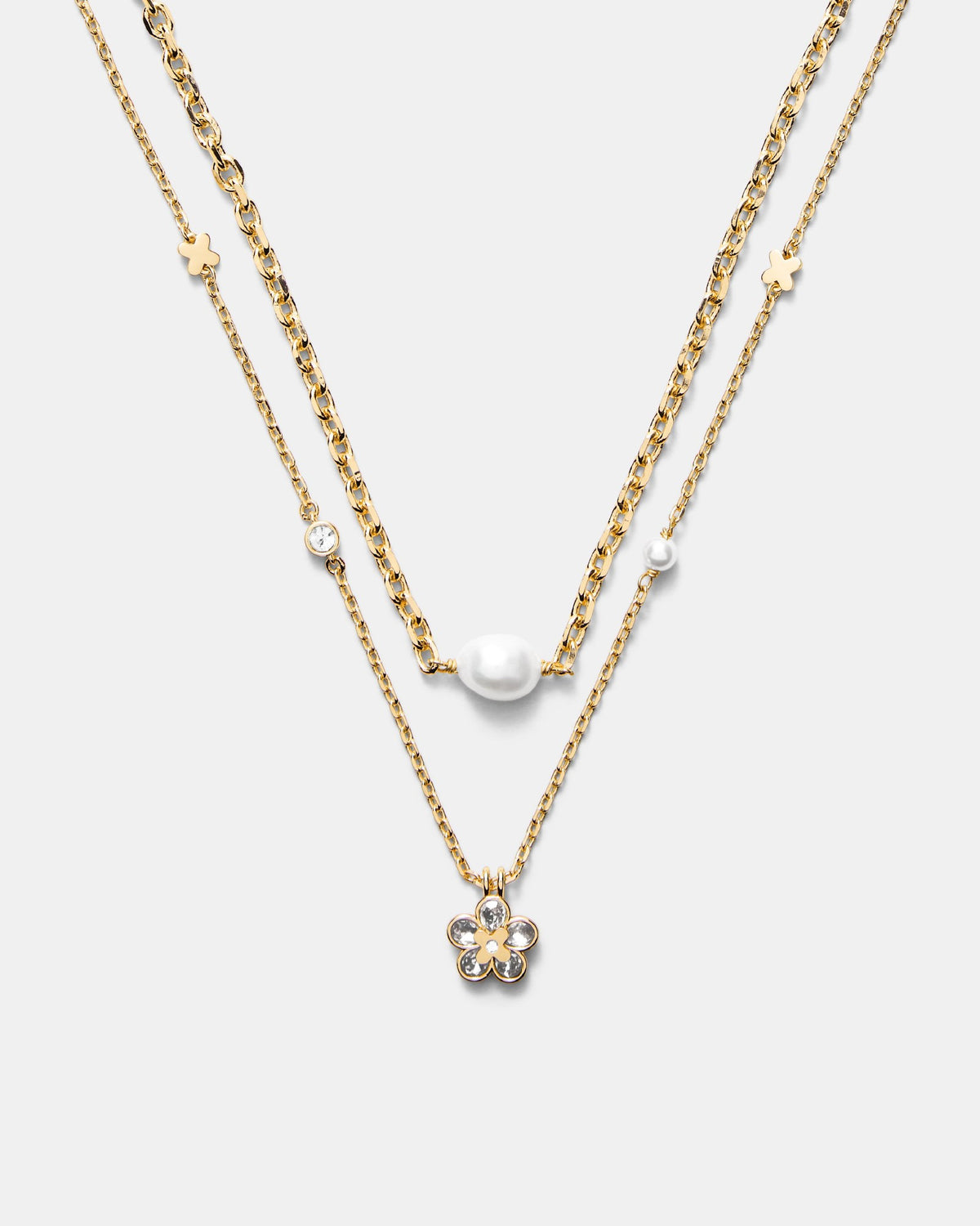 Fleur Duo Necklace - Gold