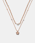 Fleur Duo Necklace - Rose Gold