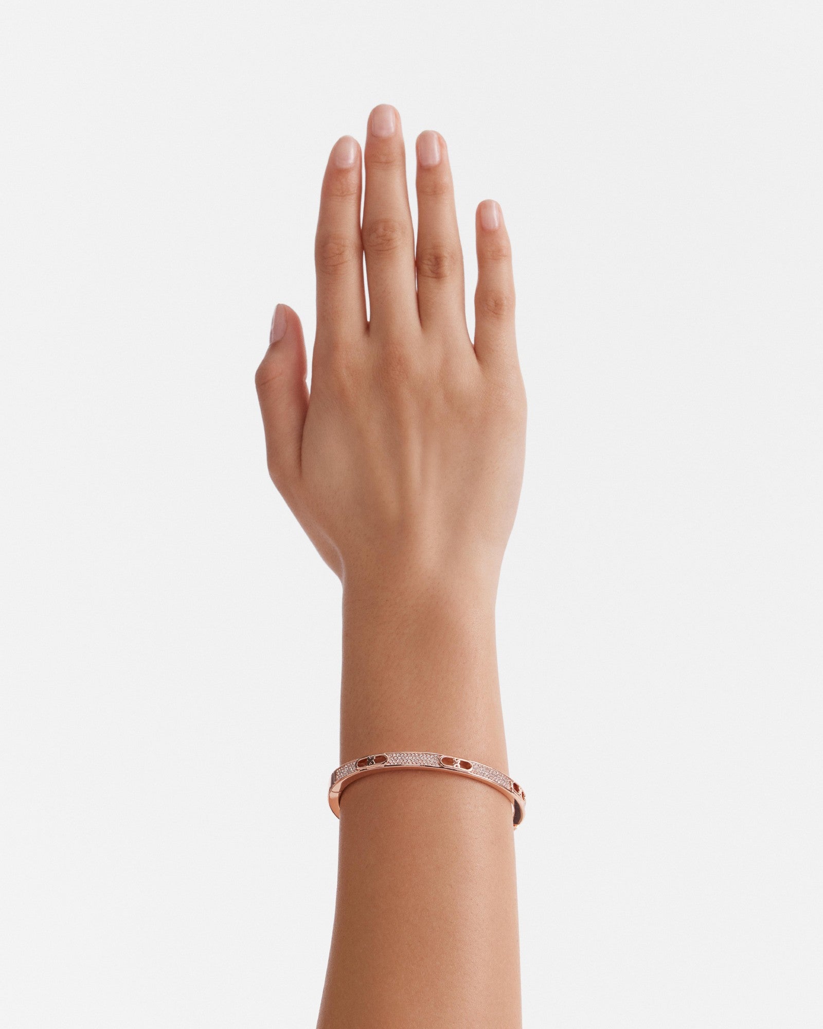 Everly Pave Bangle - Rose Gold