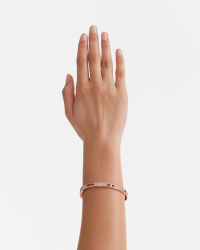 Everly Pave Bangle - Rose Gold