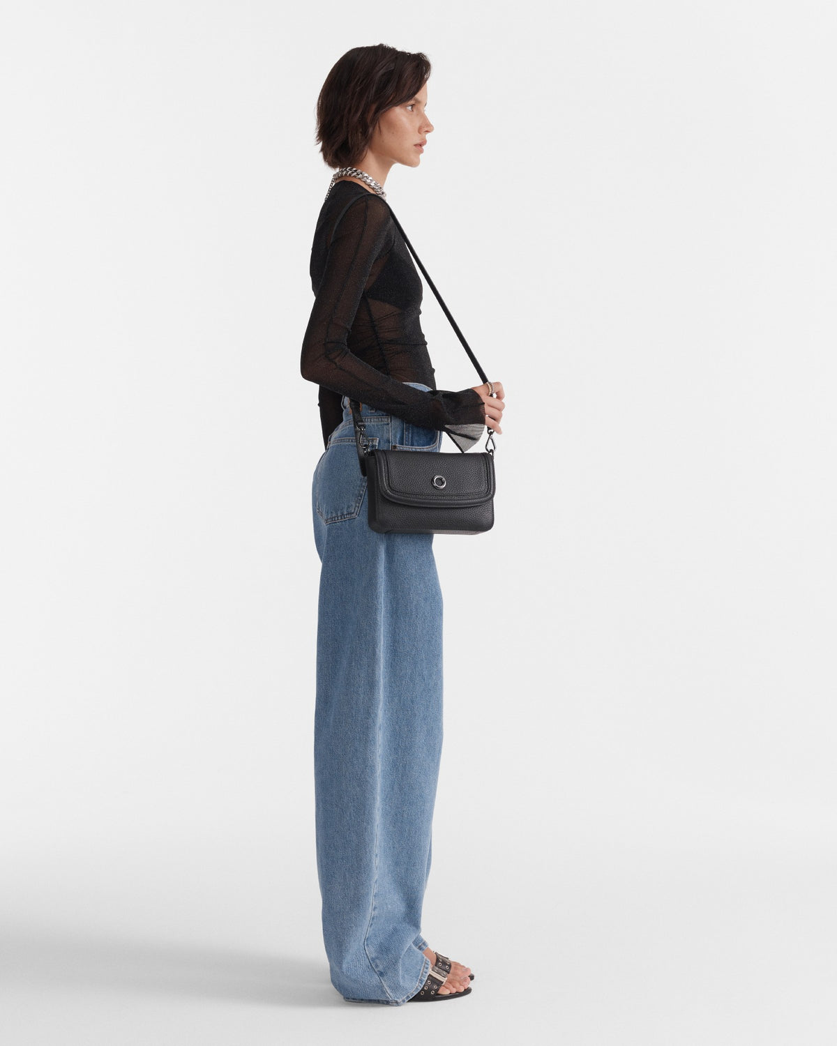 Orbit Crossbody Bag - Black Gunmetal