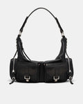 The 2004 Leather Hobo Bag - Black Silver