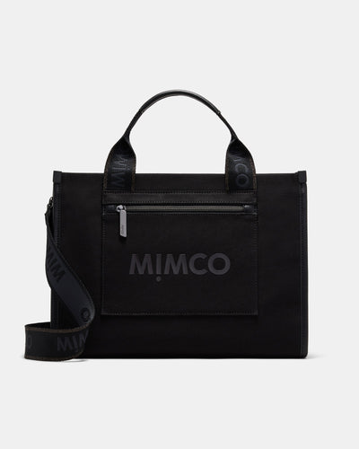 Patch Tote Bag - Black Gunmetal